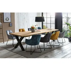 Esstisch HOME AFFAIRE "Tristan", beige (natur, natur), B:280cm H:77cm T:110cm, Tische, mit Baumkante