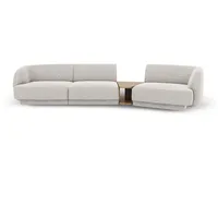 Micadoni Sofa Miley, modular 3-Sitzer grau