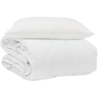 VidaXL Sommerdecke mit Kissen 2 pcs Weiß Mikrofaser