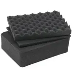HMF Koffereinlagen mit Rasterschaumstoff für Outdoor-Fotokoffer 24 x 18 cm 3-tlg. schwarz
