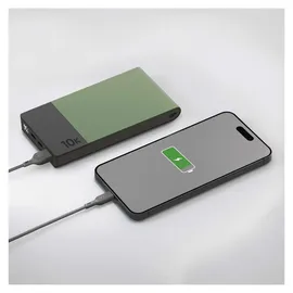 GP Powerbank M2+ 10C, 10000mAh 2xUSB-C/1xUSB-A grün LED-Anzeige - Grau