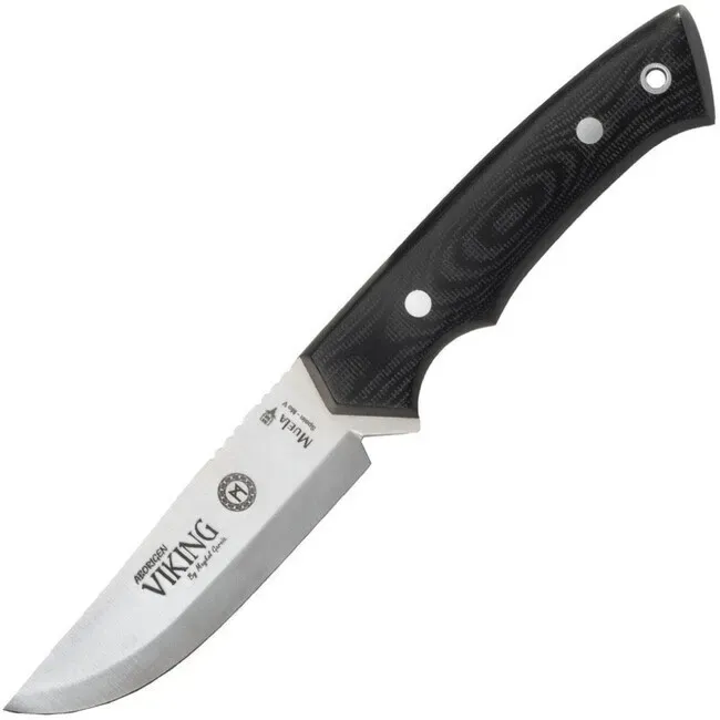 MUELA 110mm full tang blade CRYO-T treatment, black MICARTA, included firestarter VIKING.M-11M