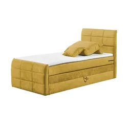 Boxspringbett  Kuba 3 ¦ gelb ¦ Maße (cm): B: 103 H: 113