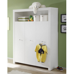 ebuy24 Kleiderschrank Olja Kleiderschrank Kinderzimmer mit 3 Türen und 1