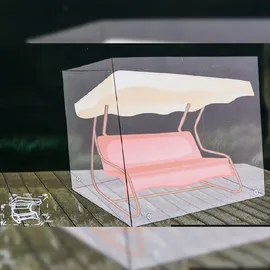 Buri Hollywoodschaukel Abdeckhaube 210 x 155 x 160 cm Anthrazit