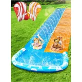 Wasserrutsche Set 685cm Rutsche mit Sprinkler, Bodyboards, Garten Wasserspaß