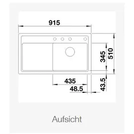 Blanco Zenar 5 S InFino Becken rechts schwarz (526046)
