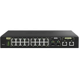 QNAP QSW-M2100 Desktop 2.5G Managed Switch, 16x RJ-45, 2x RJ-45/SFP+, PoE+/PoE++ (QSW-M2116P-2T2S)