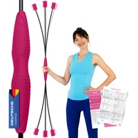 ELANI klimaneutraler Schwingstab - verstellbarer Widerstand & angenehmer Griff - hochbelastbarer Swingstick fürs sichere Wackelstab Training, Rücken Training oder als Gymnastikstab (Pink)