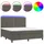 vidaXL Boxspringbett 180 x 200 cm Dunkelgrau