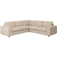 IKEA VIMLE Ecksofa 4-sitzig mit breiten Armlehnen/Hillared beige mit breiten Armlehnen/Hillared beige