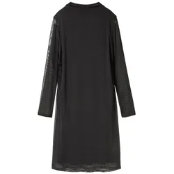 TOM TAILOR Damen Mesh-Kleid, schwarz, Uni, Gr. 36