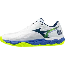 Mizuno Wave Enforce Court AC Tennisschuhe 20 - white/dazzling blue/lightning yellow 47