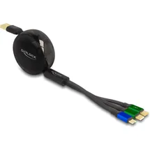 DeLock USB-A auf Micro-USB 1,13 m Schwarz/Grün/Blau