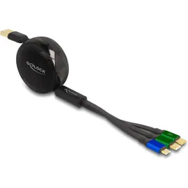 DeLock USB-A auf Micro-USB 1,13 m Schwarz/Grün/Blau