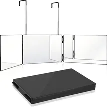 jusron 3 teiliger Kosmetikspiegel mit 10fach,360° Rundumblick Makeup Spiegel