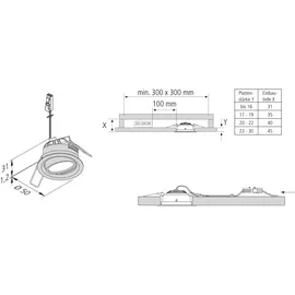 Hera LED-Einbauleuchte 4,8W rund Edelstahloptik