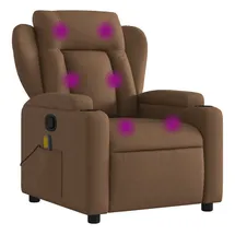 vidaXL Massagesessel 94,5 x 100 x 0 cm Braun mit Fernbedienung