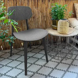 HJH Office Artifo Hol Gartenstuhl 830114 45 x 55 x 85 cm grau