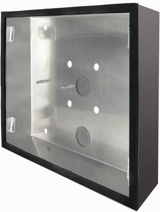 DoorBird D31TDH Aufputz Montagerückgehäuse Titan-Optik als PVD Beschichtung, Edelstahl, gebürstet