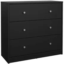 Wellhome Ebro Kommode 71,4 x 30,1 x 68,3 cm 3-tlg. schwarz