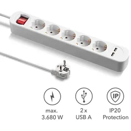 Trotec Steckdosenleiste PVH5 1,5 m Weiß 1 St.