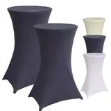 Baumarktplus 2x Stehtischhusse 60 cm Husse Partytisch Bistrotisch Tischdecke Decke
