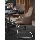 Stressless Stressless® Polsterstuhl »Laurel«, ROHLEDER Stoff Q2 FARON, Stahl, braun (dark beige q2 faron chrom matt)