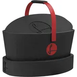 Lieblingskorb Complete deep Black (weinrot) Einkaufskorb und Thermobox in einem, inklusive Deckel und Ring, isoliert, abwaschbar, Picknickkorb zum kühlen von Lebensmittel, Einkaufstasche