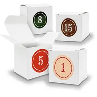 Adventskalender zum Füllen 24x Würfelbox 650mm WEISS inkl Stickerbogen V04 Z02