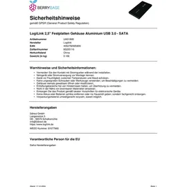 Logilink Festplattengehäuse 2 x 2,5'' SATA USB 3,0