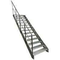 Kaminbau Mierzwa Premium Stahl Treppe mit Geländer 266 cm 1000 mm Verzinkt