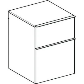 Geberit iCon Seitenschrank, 2 Schubladen, weiß matt