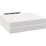 Woltu 2er Set, Wandregal Bücherregal Deko Wandablagen mdf Hängeregal weiß 30x22.9x3.8cm - Woltu