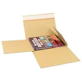 TransPak Buchverpackung Drehfix,315 x 230 x 10 100mm, braun mit Selbstklebeverschluss