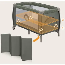 lionelo Sven Plus 4 in 1 Baby Bett Baby ab Geburt bis 15 kg Wickelauflage luftige Seitenwände mit Seiteneingang Tragetasche zusammenklappbar