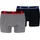 Puma Basic Boxershorts grau/rot/royal sapphire L 2er Pack