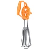 Rotations-Eierschläger, Handkurbel-Handmixer aus Edelstahl, Tragbarer Mixer Mit Kunststoffgriff, Kleiner Handmixer, Manueller Handmixer Für Das Kochen in Der Küche(Orange)