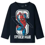 Name it Mini Name It Langarmshirt Nitin Spider (1-tlg) blau|rot 110 EU