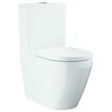 Stand-WC-Kombination Set Euro Keramik 102513, mit WC (102 489 SH00), Aufsatzspülkasten (102 503 SH00), WC-Sitz mit Deckel Soft Close (102 501 SH00), alpinweiß
