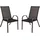 Garden Pleasure RIONA Gartenstuhl 55 x 73 x 94 cm schwarz 2 St.