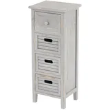 MCW Kommode H18, Schubladenschrank Schrank, 4 Schubladen, 74x30x25cm Shabby-Look Vintage ~ grau