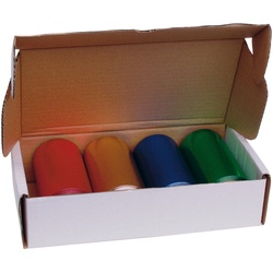 Efalock Strähnen-Alufolie Set blau, rot, grün, gold, 20 μ