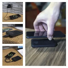 EMOS Wireless Powerbank 5000 mAh, PD 20 W + Magnetisch 15 W, Power Delivery Externer Akku/Qi Ladegerät, Fast-Charging, Passthrough, 1x USB-C Port inkl. Ladekabel Ring