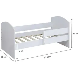 Habitat et Jardin Kinderbett Victoria 80 x 160 cm Holz weiß