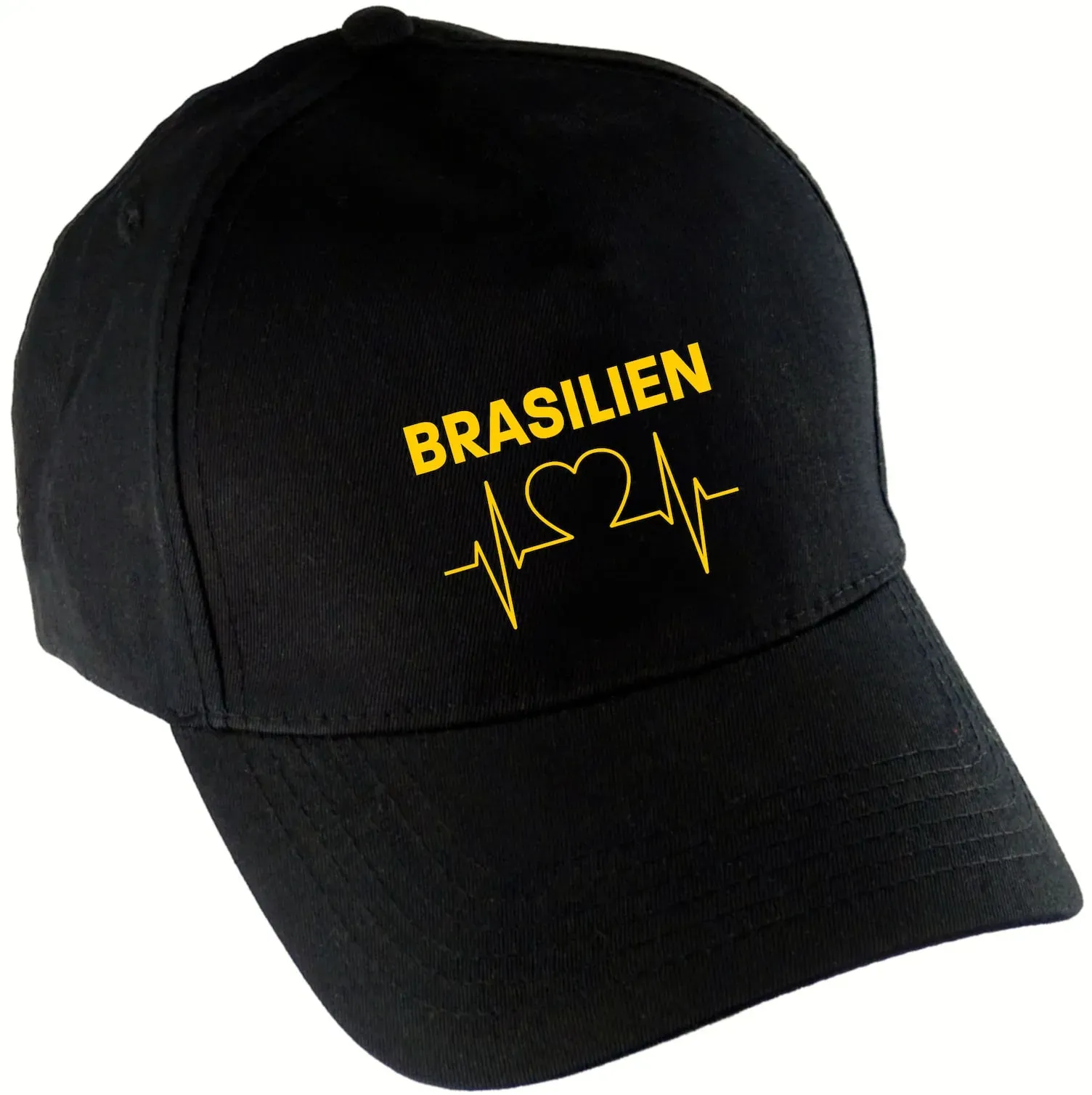 multifanshop® Baseballcap - Brasilien - Herzschlag - Druck grün