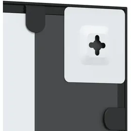 vidaXL Wandspiegel Schwarz 60x60 cm Quadratisch Eisen