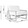 s-style möbel Loungesessel Tampa Bouclé 84 x 81 x 89 cm Weiß/Silber