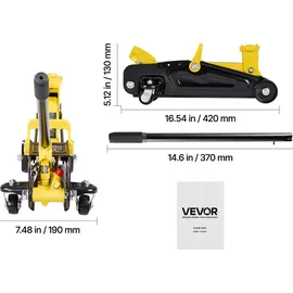 Vevor Rangierwagenheber Stahl 1,5 t 13-31 cm Gelb/Schwarz