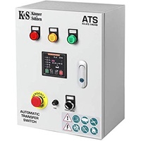 K&S Könner&Söhnen Die ATS-Einheit KS ATS 1/40HD (automatische Umschaltung auf Notstrom) startet den Generator automatisch und überträgt die Belastung, wenn die Hauptstromversorgung unterbrochen wird.